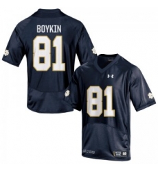 Men Under Armour 81 Replica Navy Blue Miles Boykin Notre Dame Fighting Irish Alumni Football Jersey