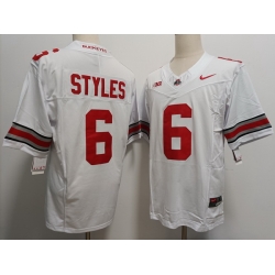 Men Ohio State Buckeyes Sonny Styles #6 White F U S E Stitched NCAA Football Jersey