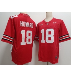 Ohio State Buckeyes  #18 Will Howard Red F U S E Jersey