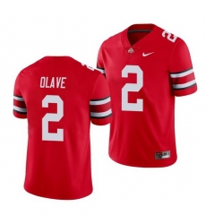 Youth Ohio State Buckeyes Chris Olave Scarlet Red Game Jersey