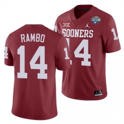 Oklahoma Sooners Charleston Rambo Crimson 2020 Cotton Bowl Classic College Football Jersey