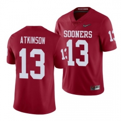 Oklahoma Sooners Colt Atkinson Crimson College Football Men'S Jersey