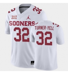 Oklahoma Sooners Delarrin Turner Yell White Away Men'S Jersey