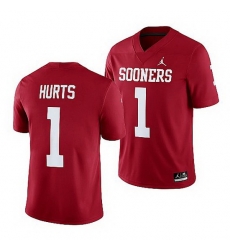 Oklahoma Sooners Jalen Hurts Crimson College Football Men Jersey