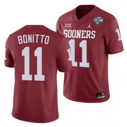 Oklahoma Sooners Nik Bonitto Crimson 2020 Cotton Bowl Classic College Football Jersey