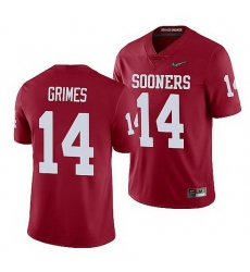 Oklahoma Sooners Reggie Grimes Crimson College Football Men'S Jersey