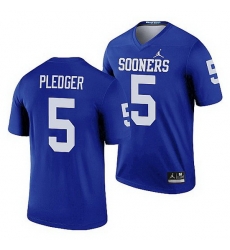 Oklahoma Sooners T.J. Pledger Blue Legend Men'S Jersey