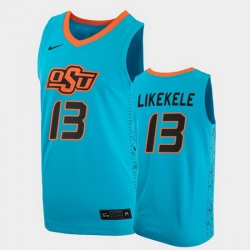 Men Oklahoma State Cowboys Isaac Likekele College Basketball Blue Jersey