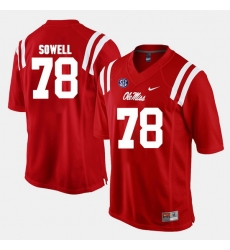 Bradley Sowell Red Ole Miss Rebels Alumni Football Game Jersey