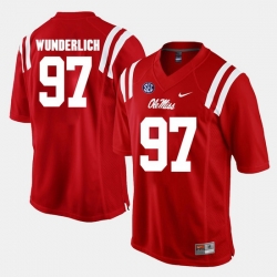 Gary Wunderlich Red Ole Miss Rebels Alumni Football Game Jersey