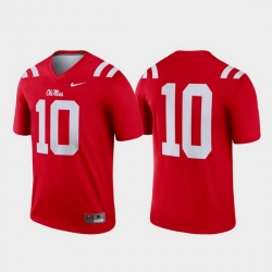 Men Ole Miss Rebels 10 Red Legend College Football Jersey