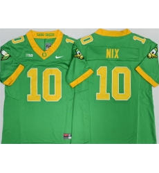 Men Oregon Ducks  10 Bo Nix Green 2026 F U S E  Stitched Jersey