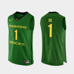 Men Oregon Ducks Bol Bol Apple Green Authentic College Basketball Jersey