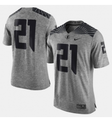 Men Oregon Ducks Gridiron Gray Limited Gray Jersey