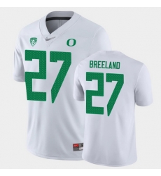 Men Oregon Ducks Jacob Breeland Game White College Football Jersey