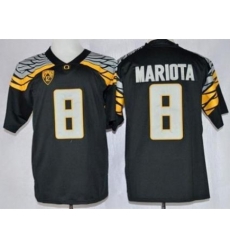 Oregon Ducks #8 Marcus Mariota Black Mach Speed Limited Stitched NCAA Jersey