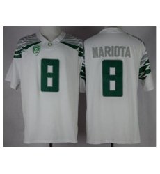 Oregon Ducks #8 Marcus Mariota White Mach Speed Limited Stitched NCAA Jersey