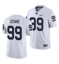 penn state nittany lions coziah izzard white limited men's jersey