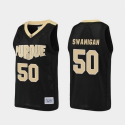 Men Purdue Boilermakers Caleb Swanigan Alumni Black Basketball Jersey