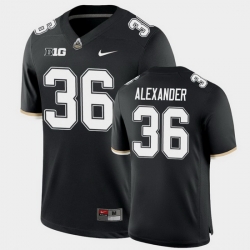 Men Purdue Boilermakers Jaylan Alexander College Football Game Black Jersey