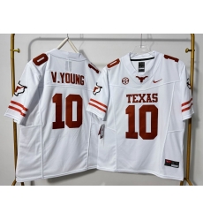 Men Texas Longhorns 10 Vince Young White F U S E Stitched Jersey Men Texas Longhorns 10 Vince Young White F U S E Stitched Jersey