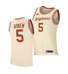 Texas Longhorns Devin Askew White Retro 2021 Top Transfers Jersey