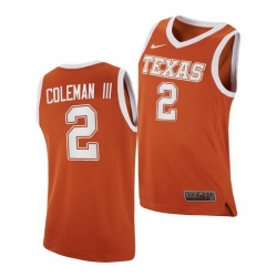 Texas Longhorns Matt Coleman Iii Orange Replica Texas Longhorns Jersey