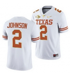 Texas Longhorns Roschon Johnson White 2021 Red River Showdown Men Jersey