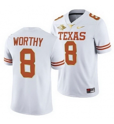 Texas Longhorns Xavier Worthy White 2021 Red River Showdown Men Jersey