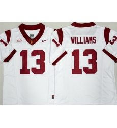 Men USC Trojans  13 Caleb Williams F U S E  White Stitched Jersey
