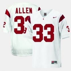 Men Usc Trojans Marcus Allen College Football White Jersey