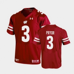 Men Wisconsin Badgers Kendric Pryor Replica Red Football Jersey