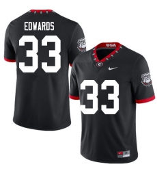 2020 Men #33 Daijun Edwards Georgia Bulldogs Mascot 100th Anniversary College Football Jerseys Sale-