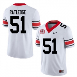 2020 Men #51 Tate Ratledge Georgia Bulldogs 1980 National Champions 40th Anniversary College Footbal