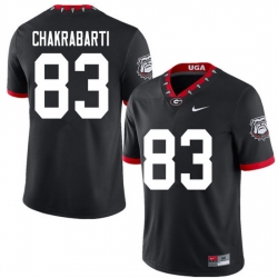 2020 Men #83 Kaustov Chakrabarti Georgia Bulldogs Mascot 100th Anniversary College Football Jerseys