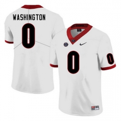 Men #0 Darnell Washington Georgia Bulldogs College Football Jerseys Sale-White