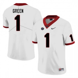 Men #1 Nyland Green Georgia Bulldogs College Football Jerseys Sale-White