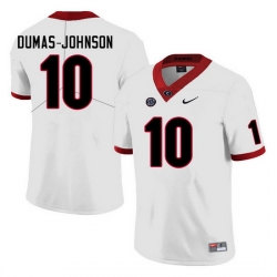 Men #10 Jamon Dumas-Johnson Georgia Bulldogs College Football Jerseys Sale-White