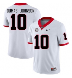 Men #10 Jamon Dumas-Johnson Georgia Bulldogs College Football Jerseys Stitched-White