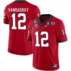 Men #12 Brock Vandagriff Georgia Bulldogs 2022-23 CTP National Championship Football Jerseys