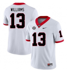 Men #13 Mykel Williams Georgia Bulldogs College Football Jerseys Stitched-White