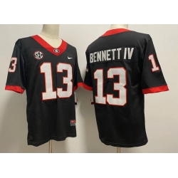 Men #13 Stetson BENNETT IV Georgia Bulldogs College Football Jerseys Sale-Black