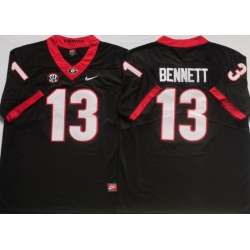 Men #13 Stetson Bennett Georgia Bulldogs College Football Jerseys Sale-Black