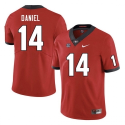 Men #14 David Daniel Georgia Bulldogs College Football Jerseys Sale-Red