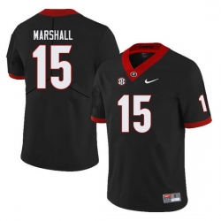 Men #15 Trezmen Marshall Georgia Bulldogs College Football Jerseys Sale-Black