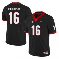 Men #16 Demetris Robertson Georgia Bulldogs College Football Jerseys Sale-Black