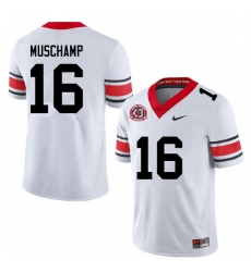 Men #16 Jackson Muschamp Georgia Bulldogs College Football Jerseys Sale-40th Anniversary