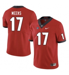 Men #17 Jackson Meeks Georgia Bulldogs College Football Jerseys Sale-Red