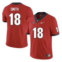 Men #18 C.J. Smith Georgia Bulldogs College Football Jerseys Sale-Red Anniversary