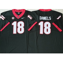 Men #18 JT Daniels Georgia Bulldogs College Football Jerseys Sale-Black